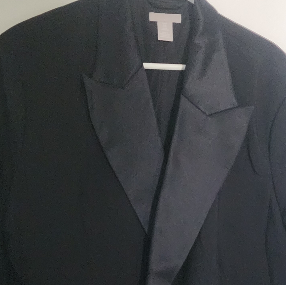 H&M Black Trench Coat Classic Formal Outerwear - Picture 3 of 3